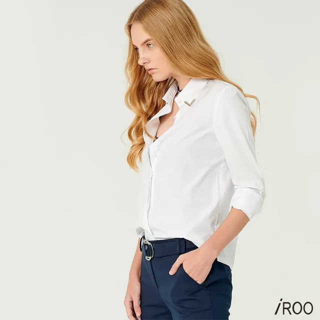 【iROO】領口設計襯衫