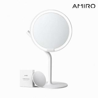 【AMIRO】Mate S 系列LED高畫質日光化妝鏡(升級Type-C介面內含5倍放大鏡 易拆卸充電式設計方便攜帶 情人節)