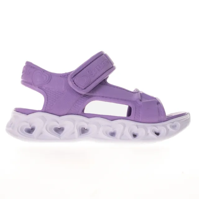 【SKECHERS】女童 涼鞋 拖鞋系列 愛心閃燈涼鞋 HEART LIGHTS SANDALS(308045LLAV)