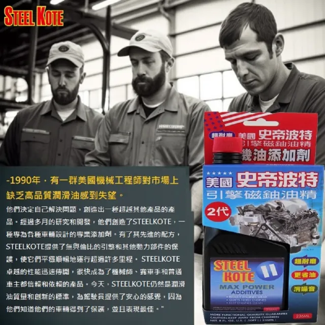 【STEEL KOTE 史帝波特】美國史帝波特10W40合成車用機油超值組合包(機油 車用機油)