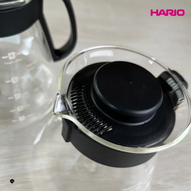 【HARIO】V60經典系列 01黑色36咖啡分享壺360ml(日本製 咖啡壺 手沖 分享壺)