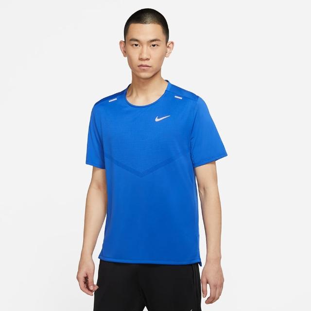 【NIKE 耐吉】上衣 男款 短袖上衣 運動 慢跑 健身 AS M NK DF RISE 365 SS 藍 CZ9185-481