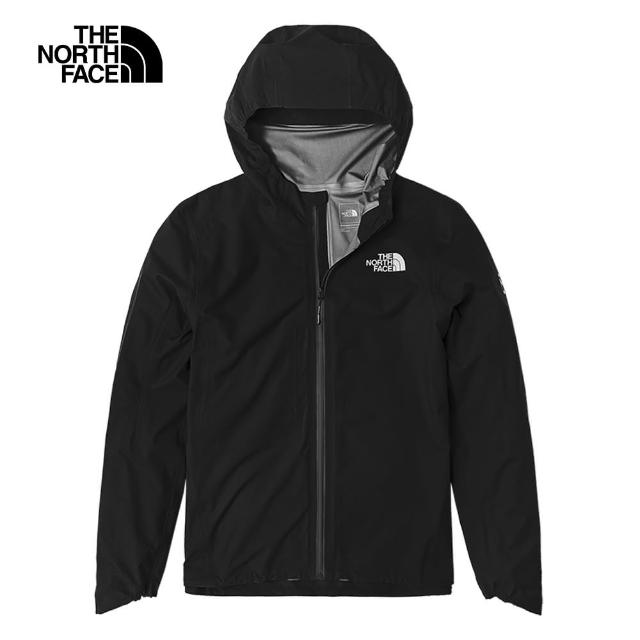 【The North Face 官方旗艦】北面男款黑色FUTURELIGHT防水透氣連帽衝鋒衣｜7ZTFJK3(外套)