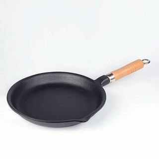 【福介商店】南部鐵器 日本鑄鐵鍋 鳳文堂 木柄平底鍋 24cm 單柄 炒鍋 煎鍋