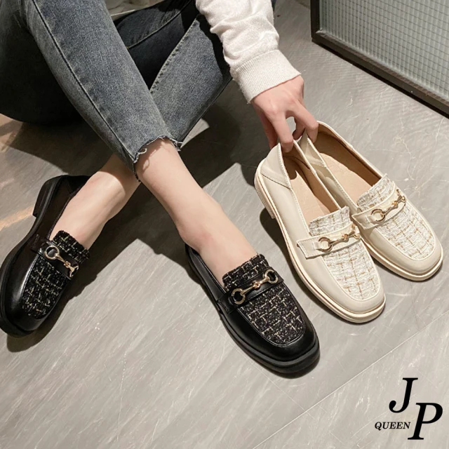 JP Queen New York 蝴蝶結花邊真皮女款大尺碼