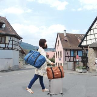 【珠友】行李箱插桿式兩用提袋/肩揹包/旅行袋/隨身行李/拉桿包/行李袋/行李箱提袋(L)