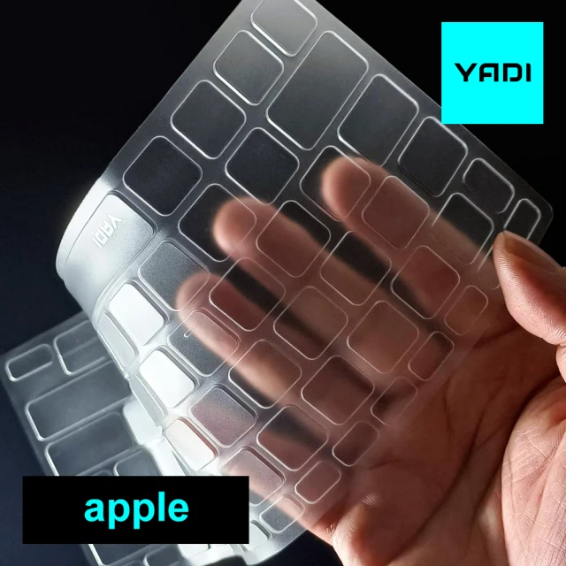 【YADI】MacBook Pro 16 M2 A2780 2023 超透光SGS抗菌鍵盤保護膜(光學級TPU/防塵/防水/非矽膠)