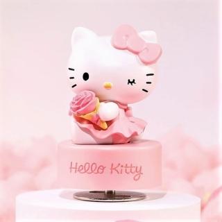 【JARLL 讚爾藝術】Hello Kitty 愛上玫瑰音樂盒(官方授權)