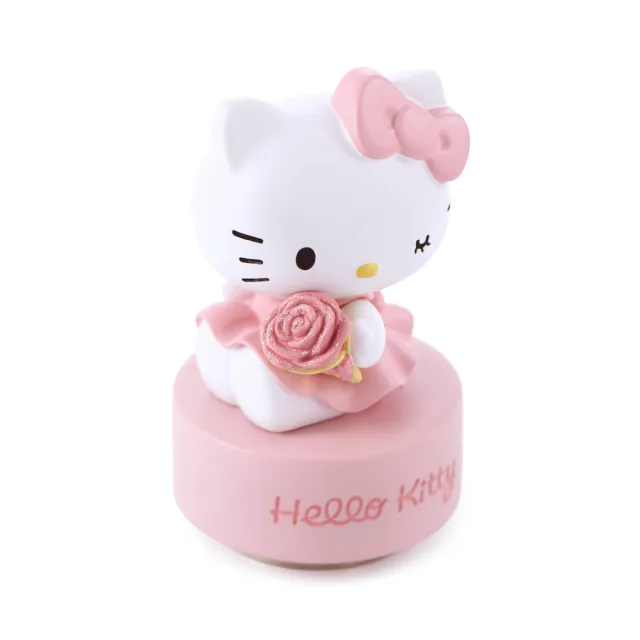 【JARLL 讚爾藝術】Hello Kitty 愛上玫瑰音樂盒(官方授權)