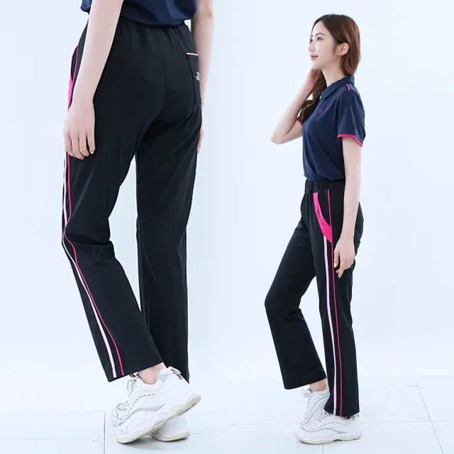 【遊遍天下】MIT台灣製女款顯瘦抗UV速乾彈性長褲 運動褲瑜珈褲(M-3L大尺碼)