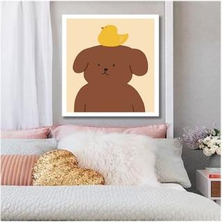 【House Deco 吾所飾室】北歐風兒童房療癒裝飾畫60*80cm(臥室客廳可愛掛畫治癒落地畫壁畫)