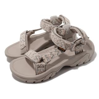 【TEVA】涼鞋 W Terra FI 5 Universal 女鞋 米 棕 圖騰 大地色 織帶 運動涼鞋(1099443SLNT)