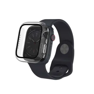 【Philips 飛利浦】Apple Watch SE 40mm 全包覆式鋼化玻璃保護殼-透明(DLK2201T/96)