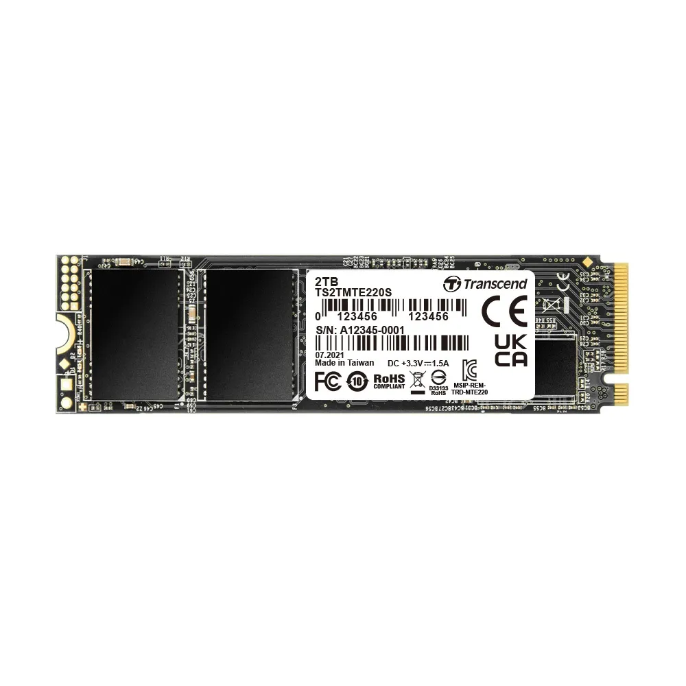 【Transcend 創見】MTE220S 2TB M.2 2280 PCIe Gen3x4 SSD固態硬碟(TS2TMTE220S 新舊包裝隨機出貨)