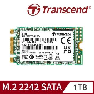 【Transcend 創見】MTS425S 1TB M.2 2242 SATA Ⅲ SSD固態硬碟(TS1TMTS425S 新舊包裝隨機出貨)