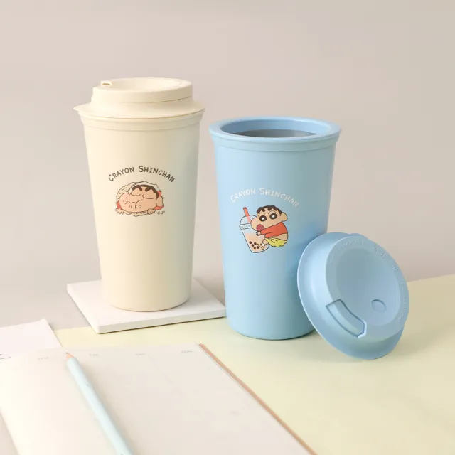 【蠟筆小新】輕巧耐熱隨行杯(韓國製造 BPA FREE 450ml環保杯 飲料杯 咖啡杯)