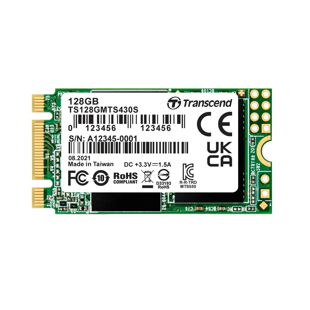 【Transcend 創見】MTS430S 128GB M.2 2242 SATA Ⅲ SSD固態硬碟(TS128GMTS430S 新舊包裝隨機出貨)