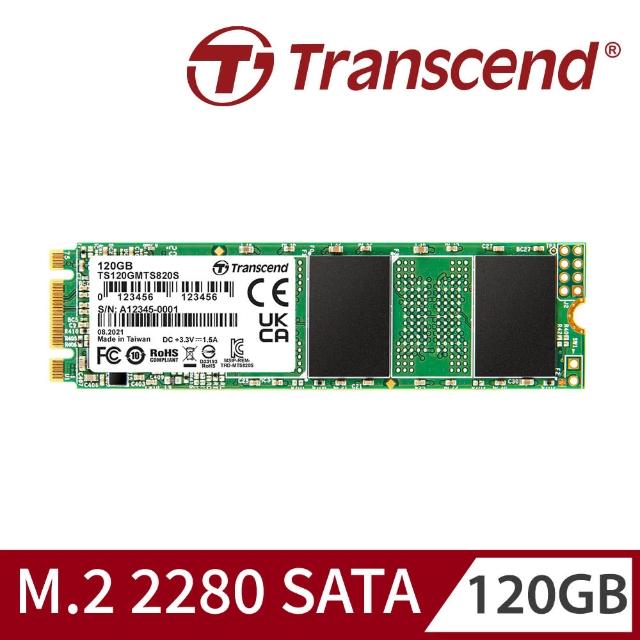 【Transcend 創見】MTS820S 120GB M.2 2280 SATA Ⅲ SSD固態硬碟(TS120GMTS820S 新舊包裝隨機出貨)