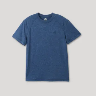 【Roots】Roots男裝-城市悠遊系列 抗UV透氣快乾短袖T恤(藍色)