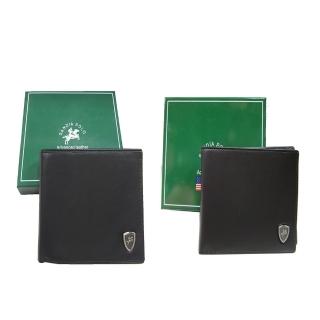 【SNOW.bagshop】母親節禮物 短夾專櫃男仕短夾100%進口軟牛皮加長尺寸固定證件夾(附品牌禮盒)