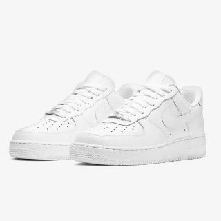 【NIKE 耐吉】WMNS AIR FORCE 1 07 女鞋 白 經典款 AF1 皮革 小白鞋 全白(DD8959-100)