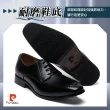 【pierre cardin 皮爾卡登】-官方直營-男款-卓越品質綁帶式尖頭皮鞋-黑