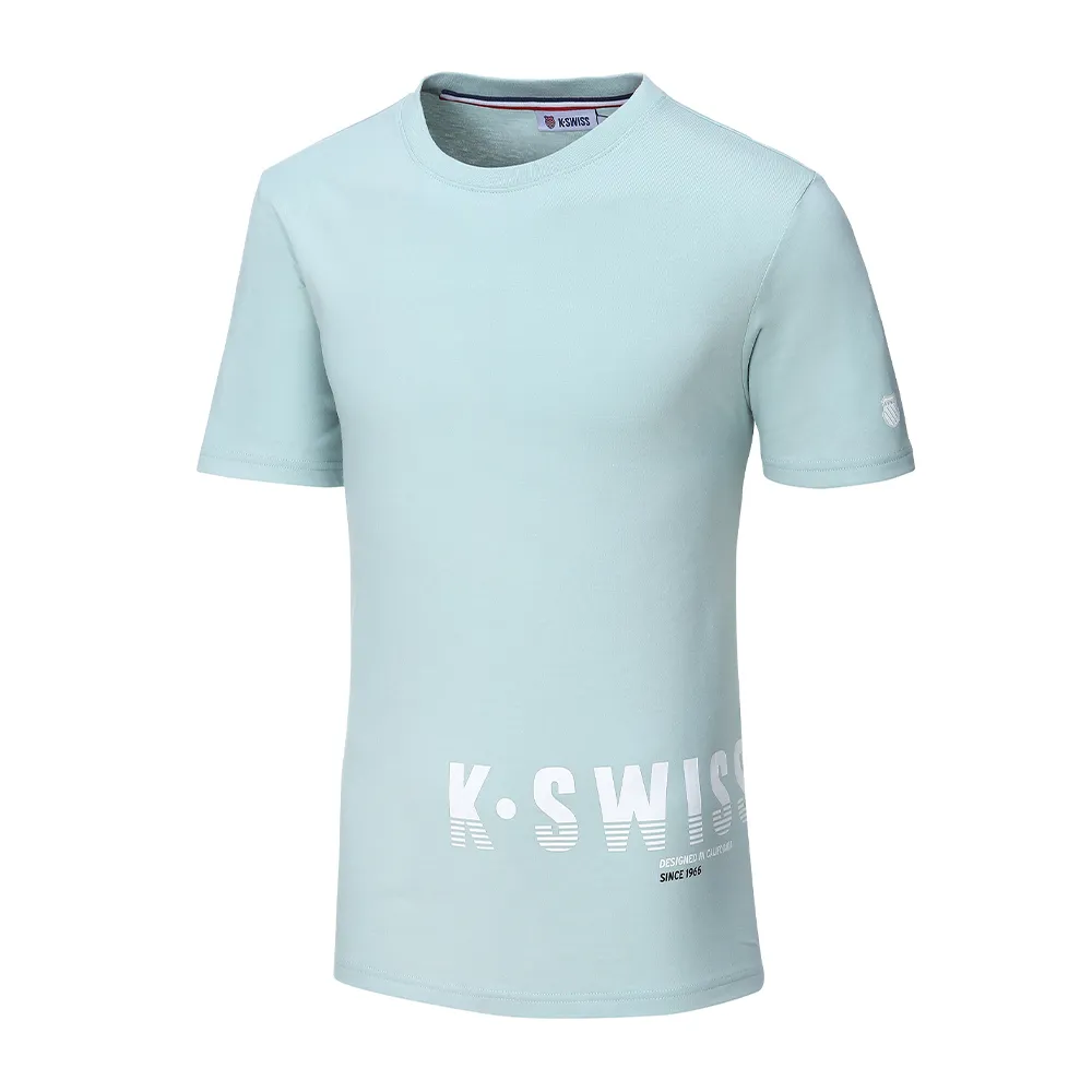 【K-SWISS】棉質吸排T恤 Logo Tee-男-薄荷綠(108052-333)