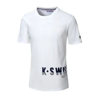 【K-SWISS】棉質吸排T恤 Logo Tee-女-白(198052-100)