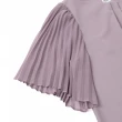 【ILEY 伊蕾】迷人名媛風壓褶袖雪紡上衣(紫色；M-XL；1231071133)