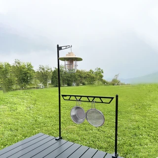 【LIFECODE】蛋捲桌專用單層置物架含迷你燈架