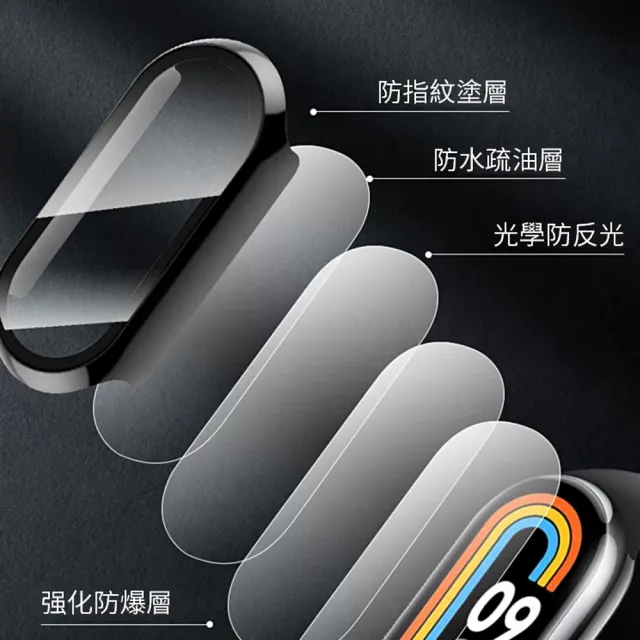 【kingkong】小米手環8 9H鋼化玻璃保護貼+一體錶殼(螢幕保護殼)