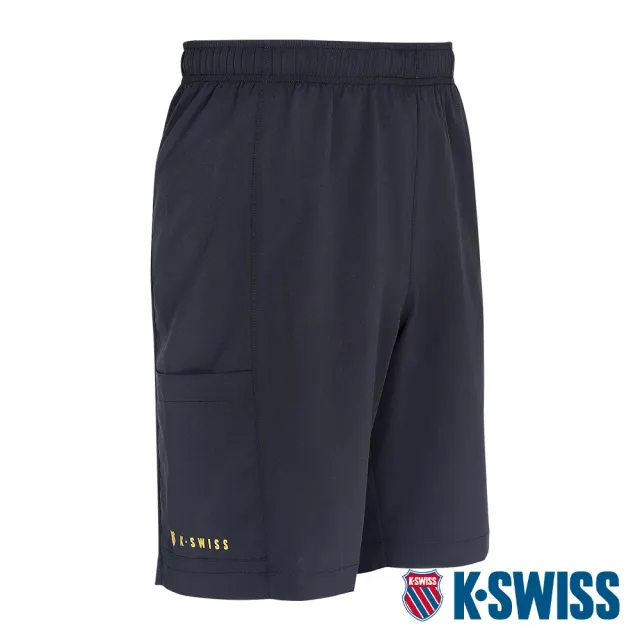 【K-SWISS】運動短褲 Active Dobby Shorts-男-黑(108065-008)