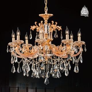 【必登堡】愛麗絲水晶吊燈 83cm B570991(客廳燈/大廳燈/餐吊燈/法式/美式/奢華風/水晶珠/現代)