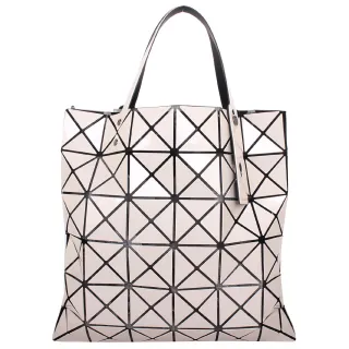 【ISSEY MIYAKE 三宅一生】BAOBAO 原色透光幾何方格6x6手提包(米白/亮面)