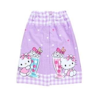 【SANRIO 三麗鷗】兒童用抗UV浴巾裙 110*60cm Hello Kitty 冰淇淋(生活雜貨)