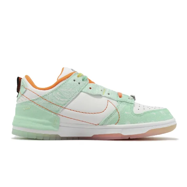 【NIKE 耐吉】Wmns Dunk Low Disrupt 2 女鞋 綠 橘 解構 拼接 渲染 帆布 休閒鞋(FJ7745-181)