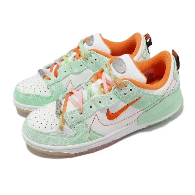 【NIKE 耐吉】Wmns Dunk Low Disrupt 2 女鞋 綠 橘 解構 拼接 渲染 帆布 休閒鞋(FJ7745-181)