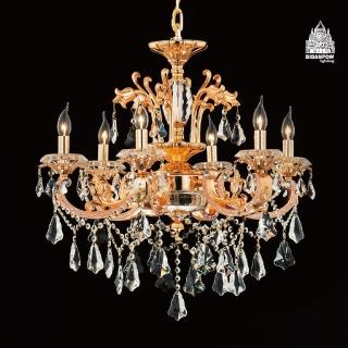 【必登堡】愛麗絲水晶吊燈 67cm B570992(客廳燈/大廳燈/餐吊燈/法式/美式/奢華風/水晶珠/現代)