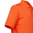【PLAYBOY GOLF】男款肩線剪接短袖POLO衫-橘(吸濕排汗/抗UV/高爾夫球衫/AA22113-28)