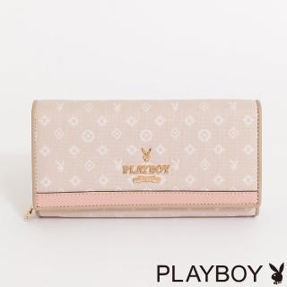 【PLAYBOY】翻蓋長夾 BALLERINA芭蕾兔系列(杏色)