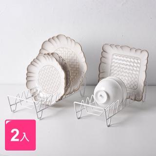【Homely Zakka】日式簡約鐵藝多功能碗盤收納架/瀝水架/槽下置物架 2入/組(碟架 碗架 瀝水架 盤子收納架)