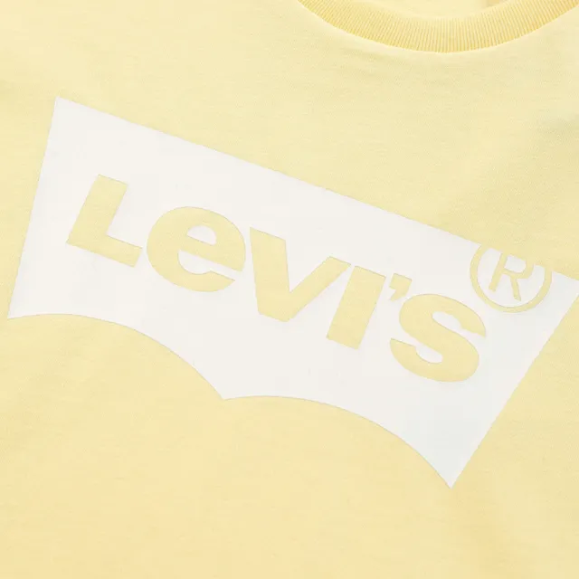 【LEVIS 官方旗艦】女款 重磅短袖T恤 / 修身版型 / 經典Logo / 210GSM厚棉 鵝黃 熱賣單品 A2806-0002