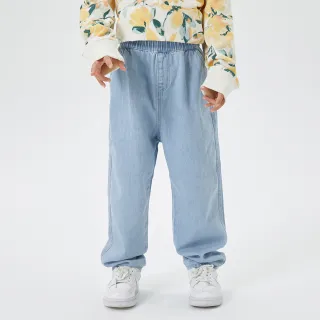 【GAP】男童裝 棉麻混紡輕薄透氣牛仔褲 輕透氣系列-淺藍色(602171)