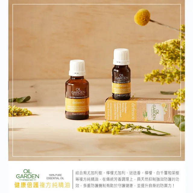 【OiL GARDEN】複方精油25ml任3入(TGA認證-健康倍護/淨活舒暢/聚精會神/晚安好夢/能量激發/舒疲解憂)