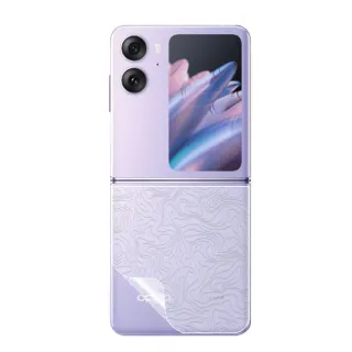 【o-one大螢膜PRO】OPPO Find N2 Flip 滿版手機背面保護貼(水舞款)