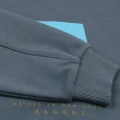 【KANGOL】韓國-KIDS 方框LOGO厚棉上衣-黑灰色(W22AK109GY)