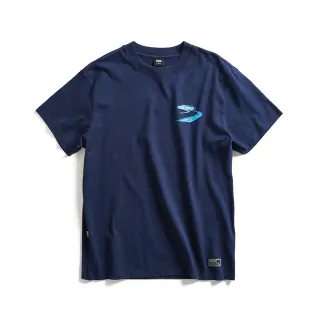 【EDWIN】男裝 EDGE系列 極速甩尾胎紋印花短袖T恤(丈青色)