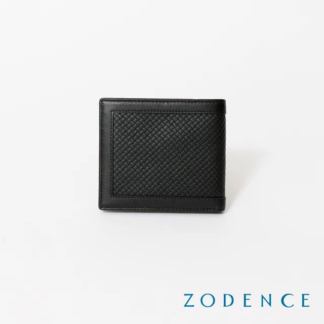 【ZODENCE 佐登司】BLUENOTE進口牛皮8卡短夾(黑)