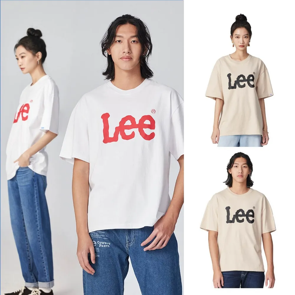 【Lee 官方旗艦】男女同款 短袖T恤 / 經典大LOGO 共2色 男女共版(LB30202797W / LB302027K14)