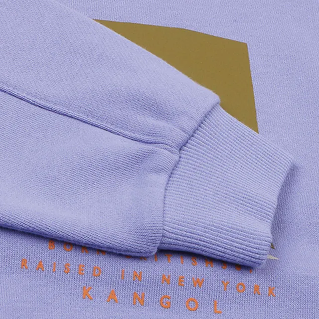 【KANGOL】韓國-KIDS 方框LOGO厚棉上衣-紫色(W22AK109AZ)